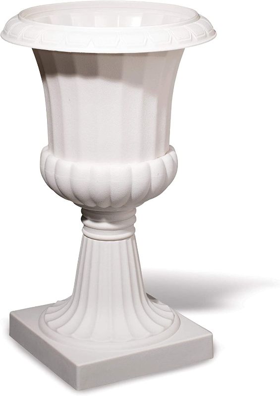 Photo 1 of 
2pk Classic White Decorative Plastic Urn Planter, 