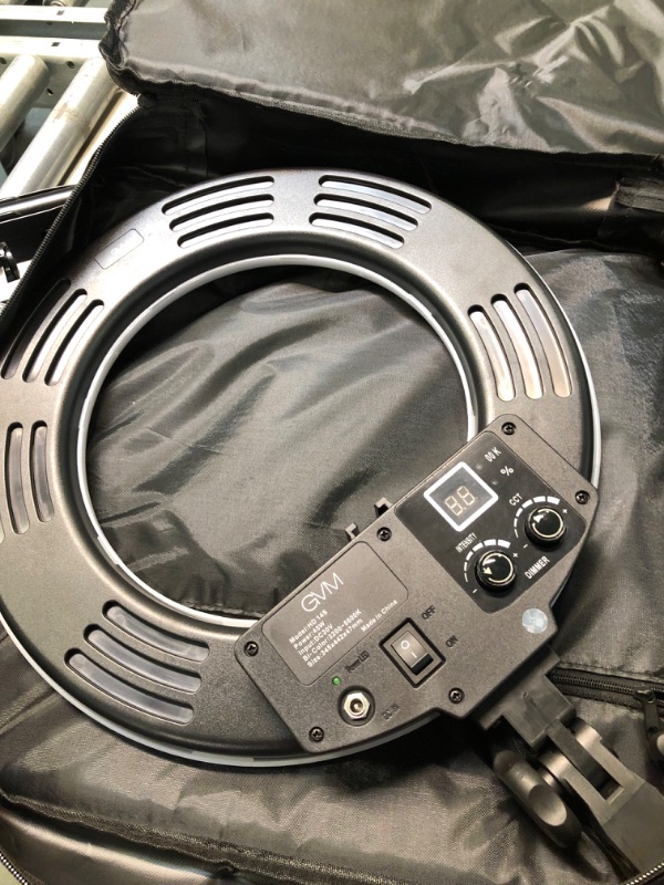 Photo 1 of GVM LED Ring Light Kit, 14 inch Bi-Color Ring Light with Tripod and Bluetooth, Dimmable Led Video Light for Auxiliary Makeup,Tiktok and Live Fill Light, Vlog Selfie Video Photography Lighting
