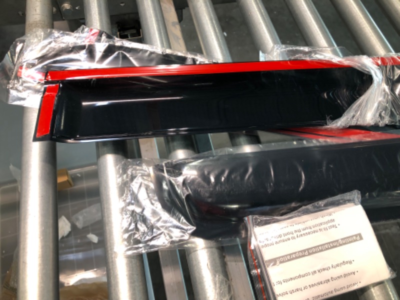 Photo 1 of Lightronic WV94805 Outside Mount Side Window Deflector Rain Guard, Dark Smoke, 4PCS Set for 2019-2023 Chevrolet Silverado/GMC Sierra 1500, 2020-2023 Chevy Silverado/GMC Sierra 2500 HD/3500HD, Crew Cab