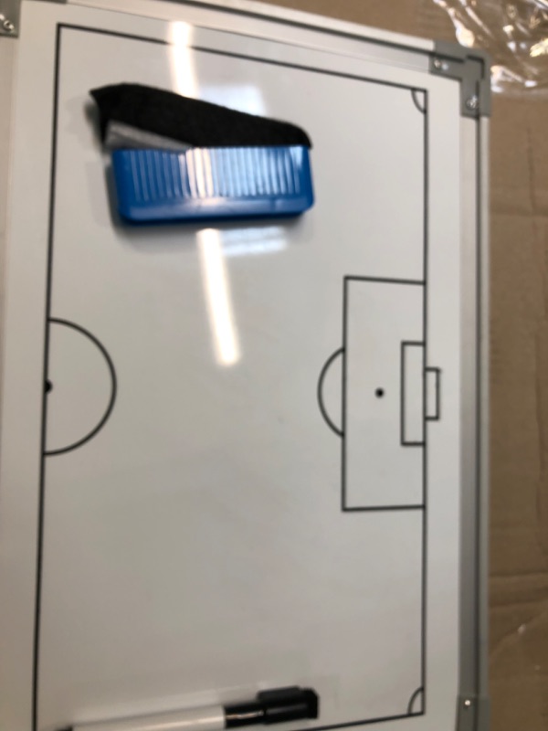 Photo 3 of Trademark Innovations Sport Magnet Board with Marker Pieces - Perfect to Coach Soccer, Basketball, Hockey, and More,White