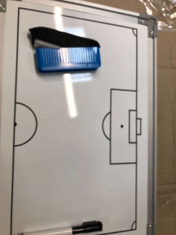 Photo 1 of Trademark Innovations Sport Magnet Board with Marker Pieces - Perfect to Coach Soccer, Basketball, Hockey, and More,White