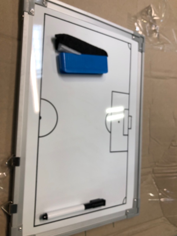 Photo 1 of Trademark Innovations Sport Magnet Board with Marker Pieces - Perfect to Coach Soccer, Basketball, Hockey, and More,White