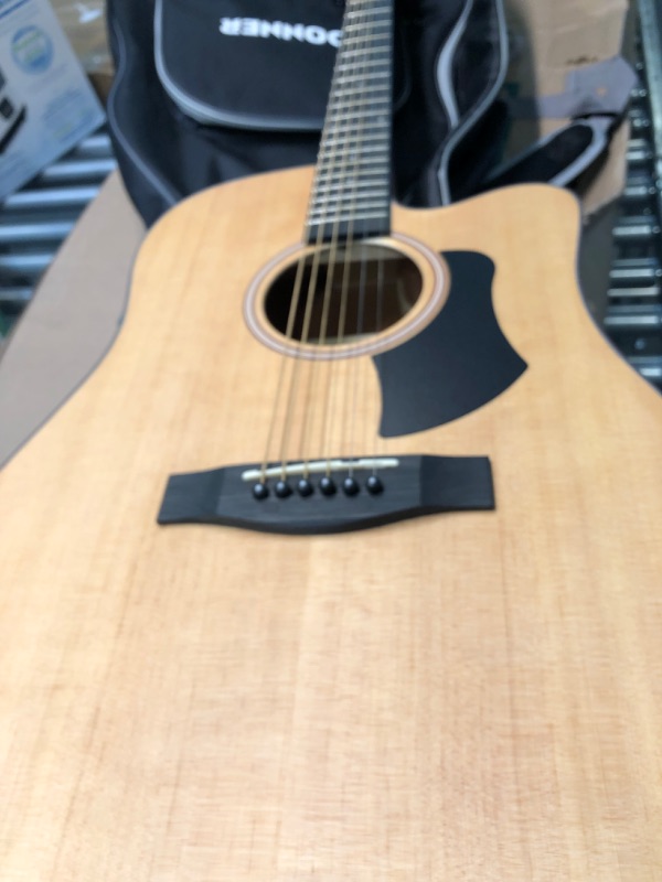 Photo 1 of 
Donner Acoustic Guitar Kit for Beginner Adult Teen Full Size Cutaway Acustica Guitarra Starter Bundle Set with Bag Strap Tuner Capo Pickguard Pick, Right..