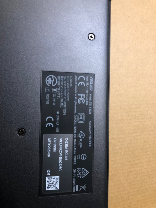 Photo 4 of ASUS Intel Celeron N3350 4GB Memory 32GB eMMC 14-Inch Chromebook (Slate Gray)