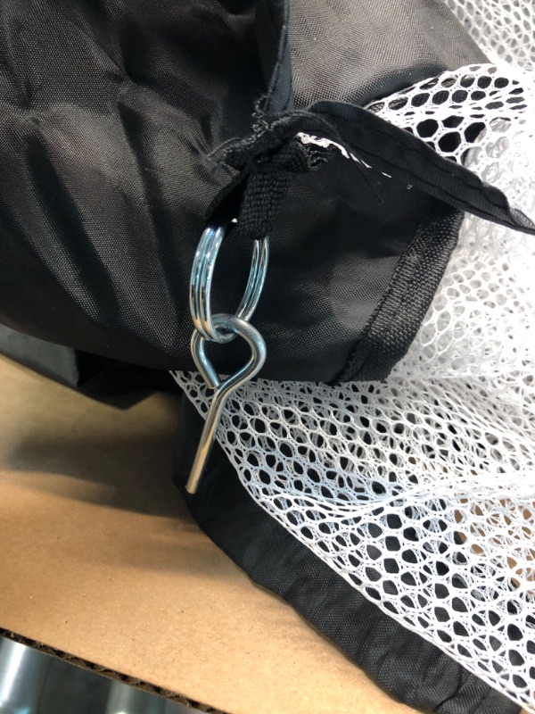Photo 1 of black parachute white net with pin hooks on it