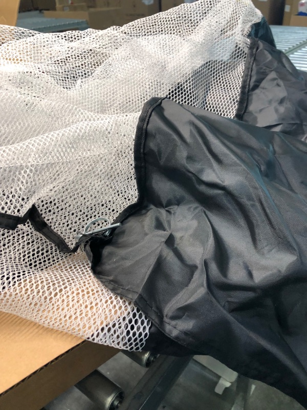 Photo 1 of black parachute white net with pin hooks on it