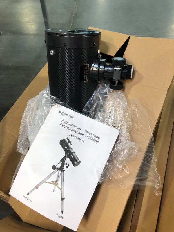 Photo 9 of Telescope 130EQ Newtonian Reflector Telescopes for Adults, Professional Telescopes for Adults Astronomy, Comes with 1.5X Barlow Lens Smartphone Adapter & 13% T Moon Filter