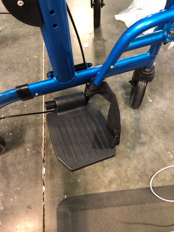Photo 5 of 2 in 1 Rollator Walkers for Seniors with Padded Seat- Medical Transport Chair Walker with Adjustable Handle and Reversible Backrest (Blue)