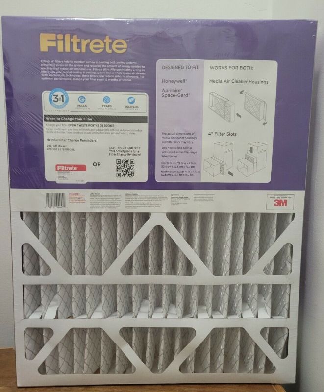 Photo 2 of 3M Filtrete Ultra Allergen Healthy Living Deep Pleat Furnace Filter