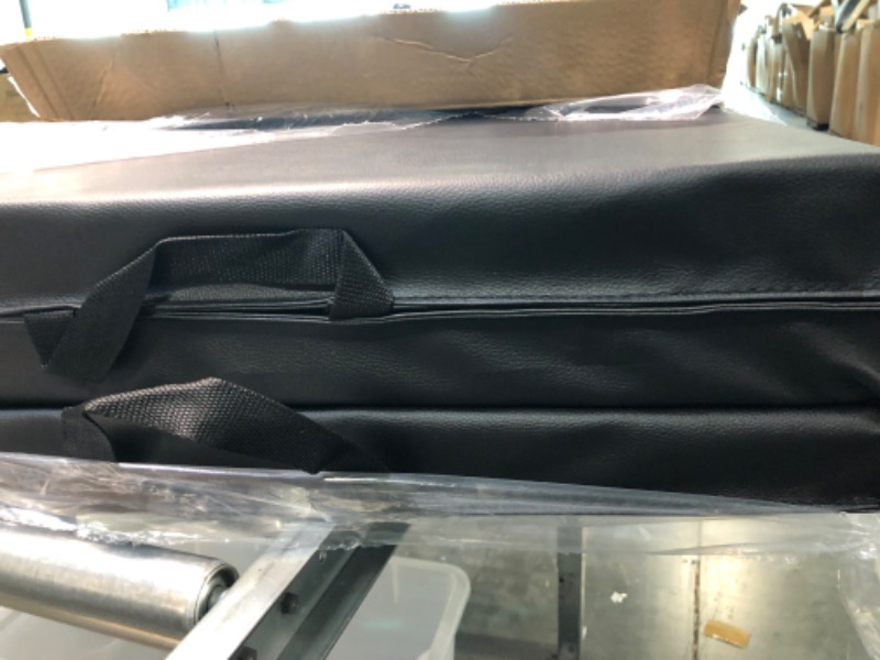 Photo 1 of BalanceFrom 2" Thick Tri-Fold Folding Exercise Mat with Carrying Handles for MMA, Gymnastics and Home Gym Protective Flooring Black2