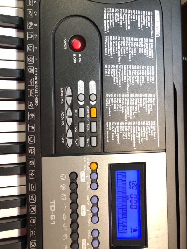 Photo 1 of AODSK Keyboard Piano for Beginners Electric Keyboard 61Key With LCD Display Kit for Professional,255 Sounds,Microphone,3.5mm Jack and 24 Demo Songs