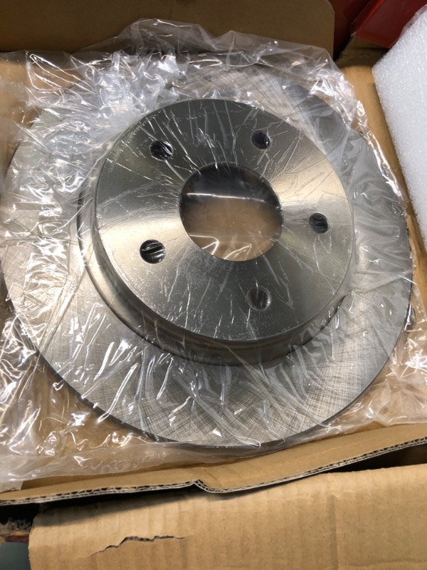 Photo 1 of A-Premium 12.01 inch (305mm) Rear Solid Disc Brake Rotors + Ceramic Pads Kit Compatible with Select Chrysler, Dodge and Volkswagen Models - Town & Country, Grand Caravan, Journey, Routan
