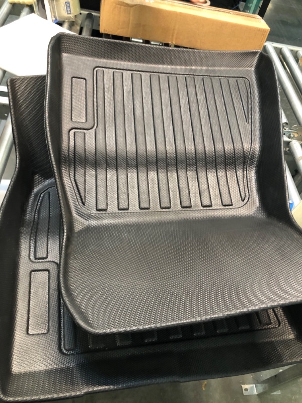 Photo 6 of Maysoo Tesla Model Y Floor Mats, Tesla Model Y 5-Seat 2020-2023 Accessories, All Weather Floor Mat Front Rear Cargo Liner Mat, Heavy Duty Floor Mats (Set of 6) Model Y floor mats (set of 6)