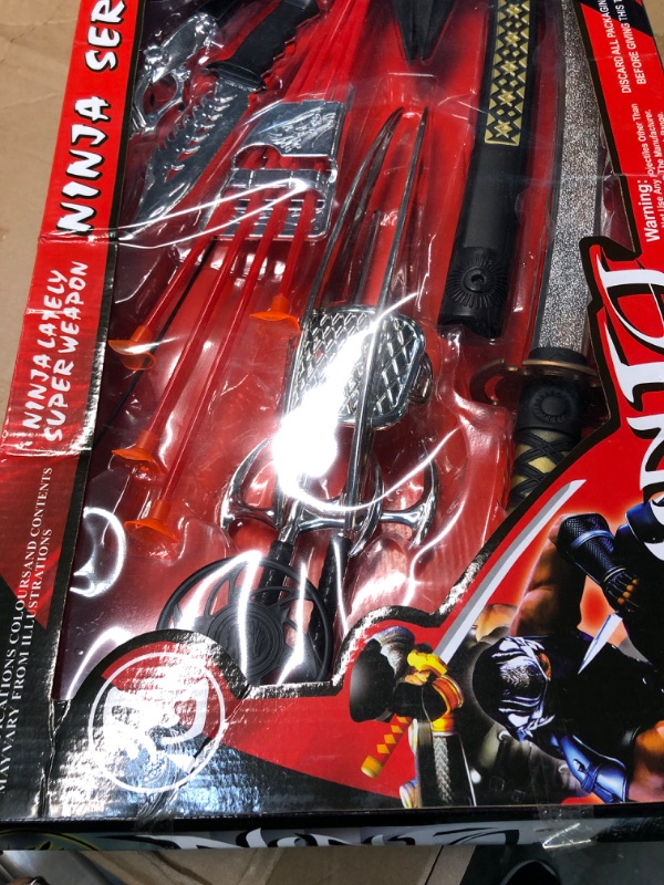 Photo 4 of Liberty Imports Ninja Warrior Bow and Arrow Archery Set for Kids with Katana Sword and Toy Weapons