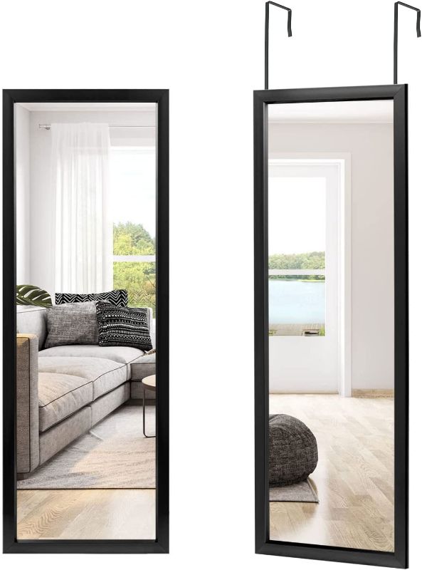 Photo 1 of 
NeuType Full Length Door Mirror Over The Door Mirror Full Length Mirror Hanging Over Door or Leaning Against Wall or Mounted On Wall, Full Length Mirror...