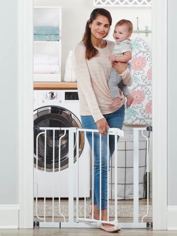 Photo 1 of 
Regalo Easy Step 38.5-Inch Wide Walk Thru Baby Gate, Includes 6-Inch Extension Kit, Pressure Mount