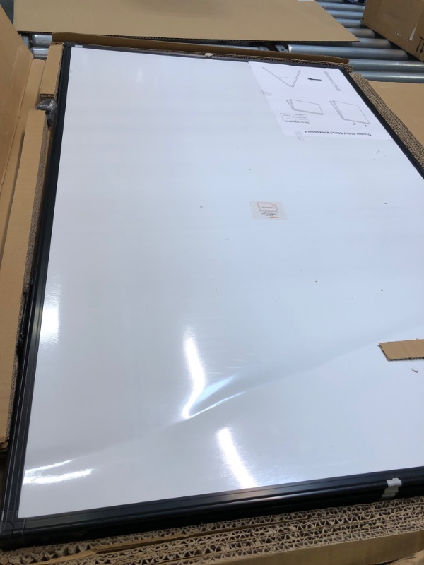 Photo 2 of 
JILoffice Magnetic Whiteboard/White Board, Dry Erase Board 36 x 24 Inch, Black Aluminum Frame Wall Mounted Board for Office Home and School