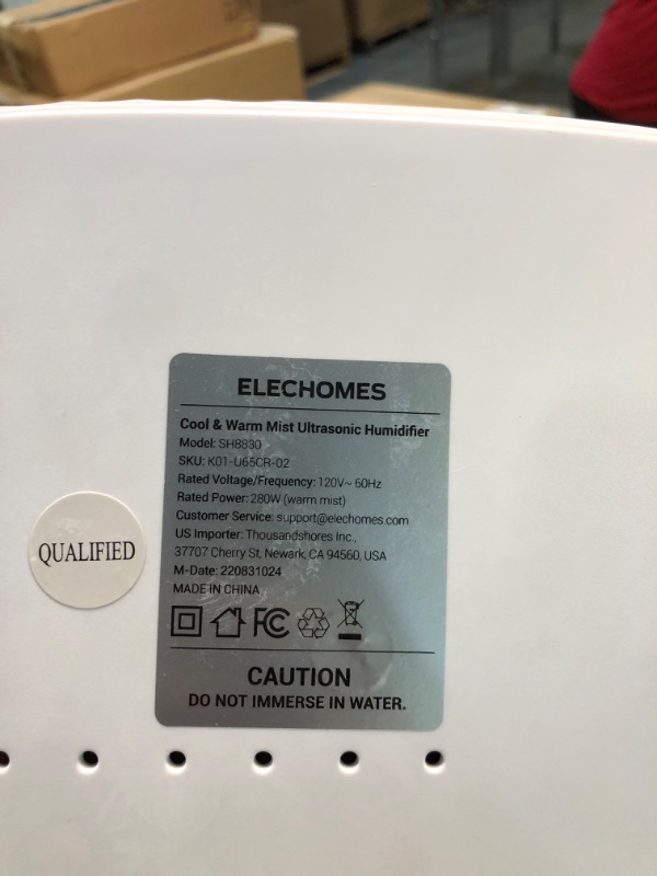 Photo 4 of 
Elechomes SH8830 Humidifier, 6.5L(1.72Gal) Top Fill Warm and Cool Mist Humidifiers for Bedroom with Remote Control, 700 ml/h Max, Auto & Sleep Mode,...