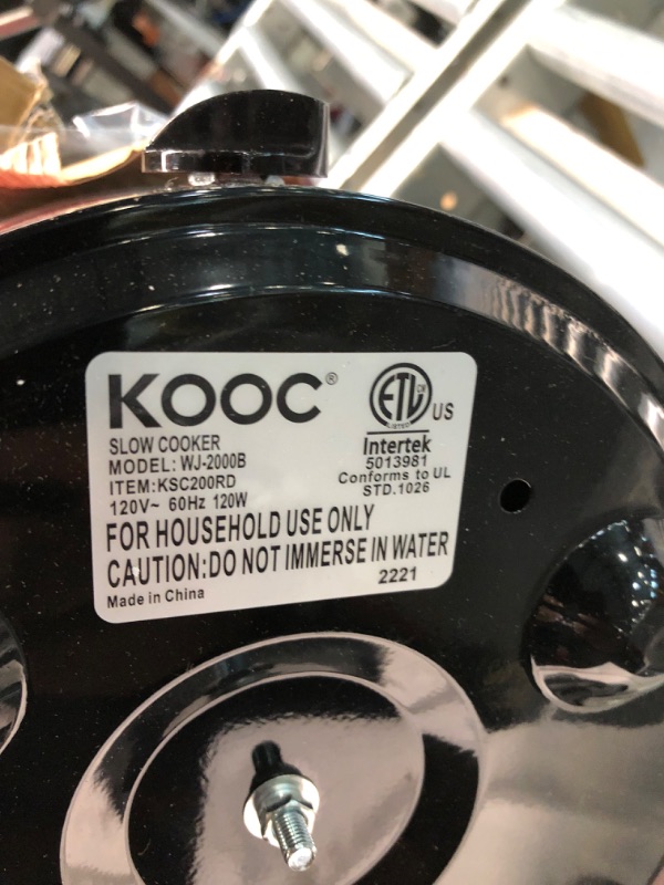 Photo 1 of KOOC Small Slow Cooker, 2-Quart, Free Liners Included for Easy Clean-up, Upgraded Ceramic Pot, Adjustable Temp, Nutrient Loss Reduction, Stainless Steel, Red, Round 2 Quart Red