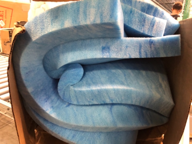 Photo 4 of  FUTURE FOAM 3 inch thick High Density Blue Swirl or Copper Swirl Memory Foam