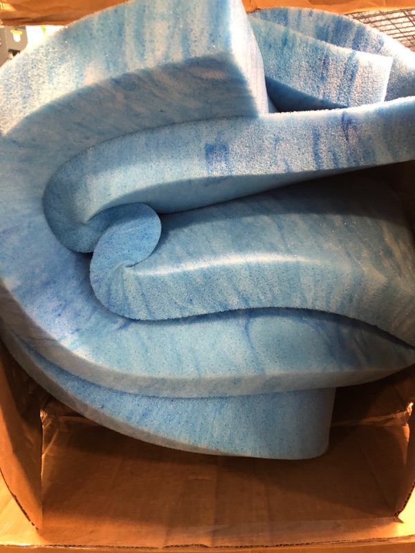 Photo 3 of  FUTURE FOAM 3 inch thick High Density Blue Swirl or Copper Swirl Memory Foam