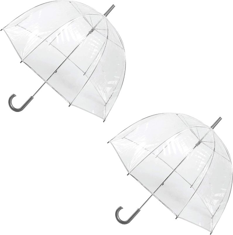 Photo 1 of Amazon Basics Clear Bubble Umbrella 2PK 