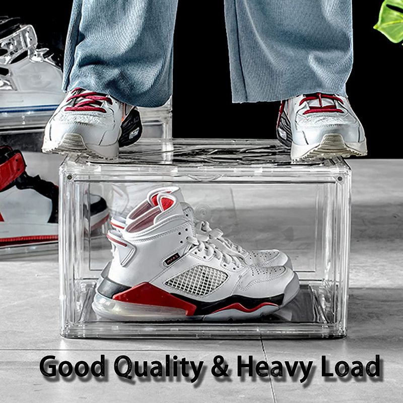 Photo 1 of Clear Shoe Box Stackable Plastic Sneaker Box Container