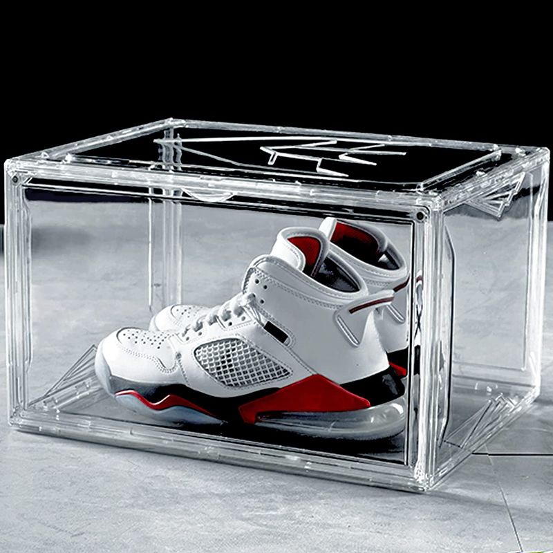 Photo 1 of Clear Shoe Box Stackable Plastic Sneaker Box Container