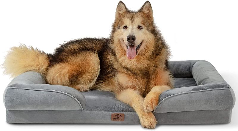 Photo 1 of Bedsure Orthopedic Dog Bed for Extra Large Dogs - XL Waterproof Dog Bed Medium, Foam Sofa with Removable Washable Cover, Waterproof Lining and Nonskid...