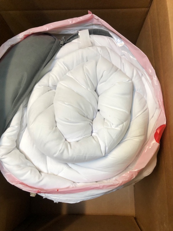 Photo 3 of Cozynight Soft Comforter Super King Duvet Insert,Fluffy Down Alternative Comforter with Corner Tabs,Lightweight Breathable Machine Washable Reversible Comforter (White, 120"x120") White Super King