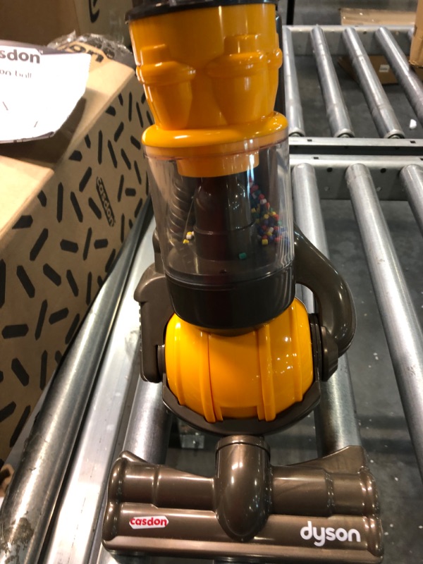 Photo 3 of Casdon Dyson Ball | Miniature Dyson Ball Replica For Children Aged 3+ | Features Working Suction To Add Excitement To Playtime Grey/Yellow