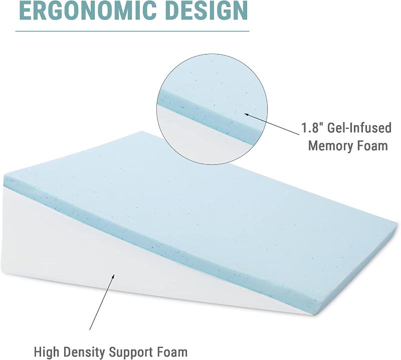 Photo 1 of 
Bed Wedge Pillow with Memory Foam Top for Sleeping