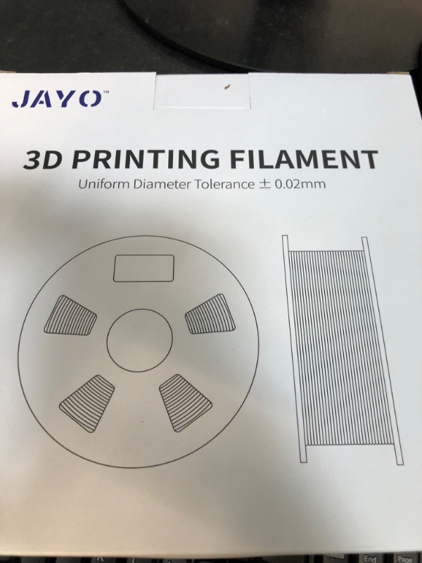 Photo 2 of JAYO PLA Filament 1.75mm, Upgraded PLA Meta 3D Printer Filament 0.65KG, Diameter 1.75mm ± 0.02mm High Fluidity Fast Print 3D Printing Consumables, 1.4LBS GRAY 3D Filament