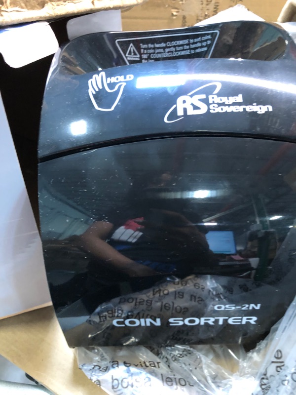 Photo 1 of Royal Sovereign 1 Row ECO-Friendly Manual Hand Crank Coin Sorter (QS-2N), Single,Black