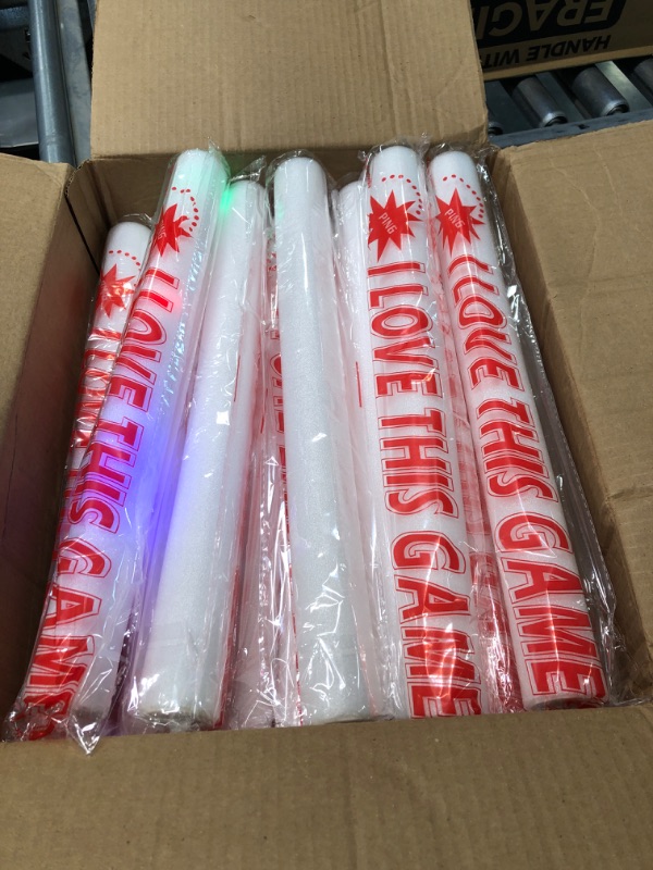 Photo 3 of 15 Pcs Foam Glow Sticks Bulk, LED Light Up Foam Sticks, Glow in the Dark Party Supplies for Kids Adults, 3 Flash Modes, for Wedding Halloween Birthday Christmas Rave Party Favors