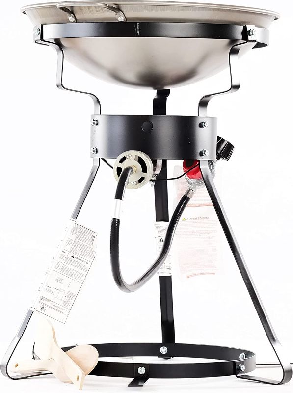 Photo 1 of 
King Kooker 24WC 12" Portable Propane Outdoor Cooker with Wok, 18.5" L x 8" H x 18.5" W, Black