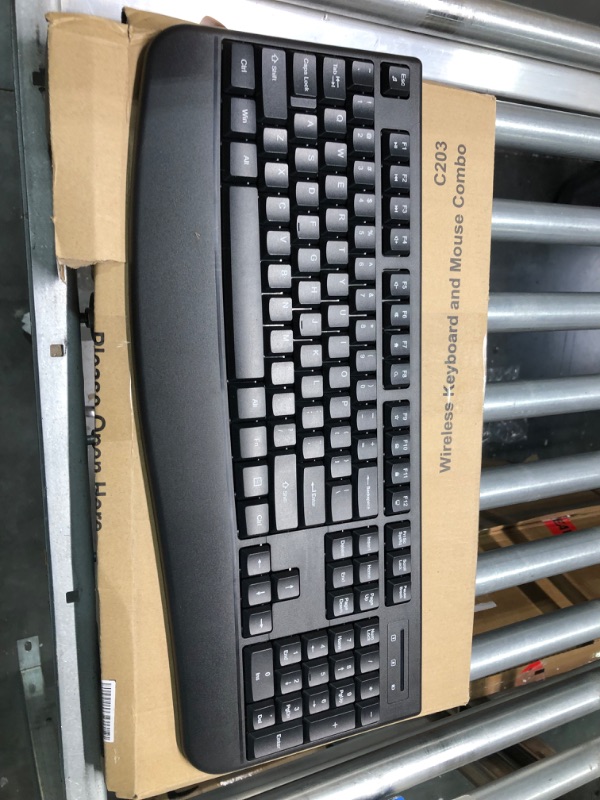 Photo 4 of Wireless Keyboard , EDJO 2.4G Full-Sized Ergonomic Computer Keyboard with Wrist Rest 