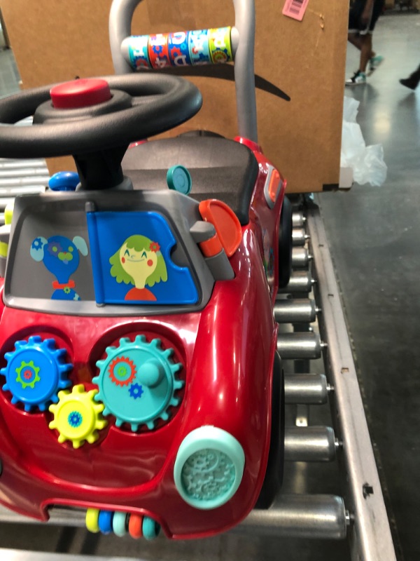 Photo 3 of Radio Flyer Busy Buggy, Sit to Stand Toddler Ride On Toy, Ages 1-3, Red Kids Ride On Toy