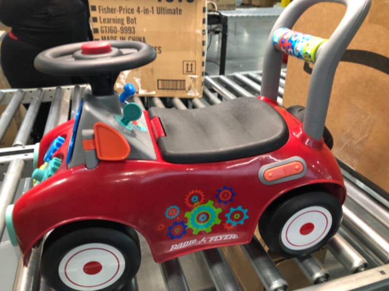 Photo 4 of Radio Flyer Busy Buggy, Sit to Stand Toddler Ride On Toy, Ages 1-3, Red Kids Ride On Toy