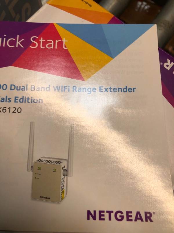 Photo 1 of NETGEAR Wi-Fi Range Extender EX6120 - Coverage Up to 1500 Sq Ft and 25 Devices with AC1200 Dual Band Wireless Signal Booster & Repeater (Up to 1200Mbps Speed), and Compact Wall Plug Design WiFi Extender AC1200