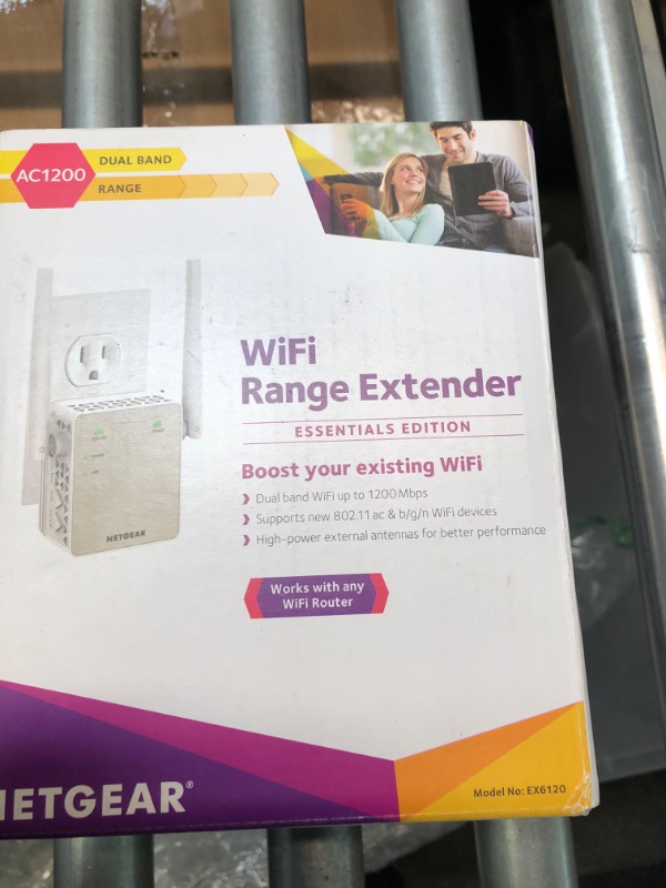 Photo 1 of NETGEAR Wi-Fi Range Extender EX6120 - Coverage Up to 1500 Sq Ft and 25 Devices with AC1200 Dual Band Wireless Signal Booster & Repeater (Up to 1200Mbps Speed), and Compact Wall Plug Design WiFi Extender AC1200