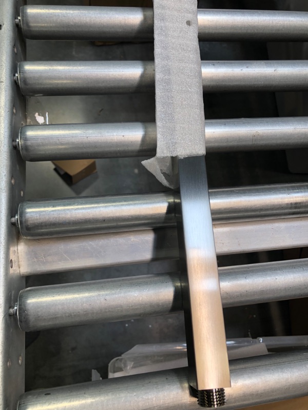 Photo 1 of Shower Arm with Flange 24 Inches Ceiling Mount Square Straight Extender Extension Pipe Replacement, Extra Long Shower Arm For Fixed Rain Shower Head or High Ceiling, NPT 1/2 to G1/2, Brushed Nickel 24inch Brushed Nickel