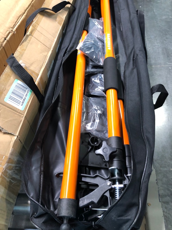Photo 1 of 4PK Support Pole, Steel Telescopic Adjustable 3rd Hand Support System, Support Rod, Supports up to 154 lbs Construction Rods for Cabinet Jacks Cargo Bars Drywalls Extends from 49 Inch to 114 Inch