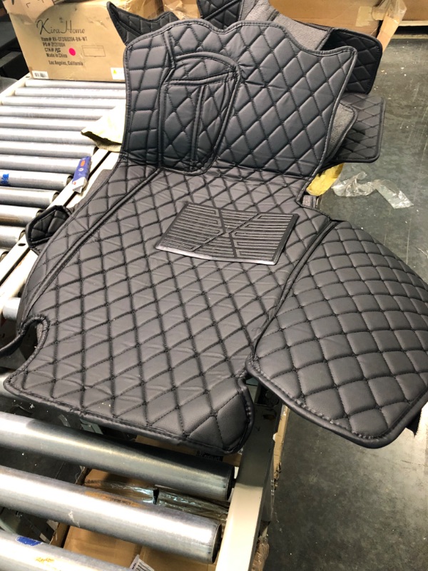 Photo 5 of Worth-Mats for Infiniti Q50 Floor Mats - All Weather, Large Coverage, Heavy Duty Full Set Floor Liner, Custom Fits Car Mats (Black with Black Stitching) Black with Black Stitching Infiniti Q50 Floor Mat