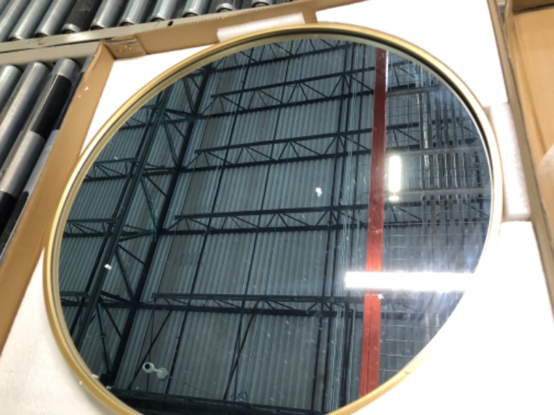 Photo 1 of 
Better Bevel 24” x 24” Matte Gold Rubber Framed Mirror | Round Bathroom Wall Mirror
Size:Matte Gold
Color:24" x 24"