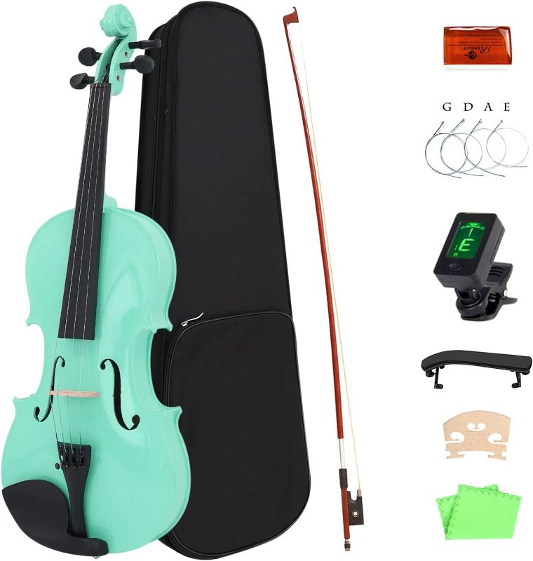 Photo 1 of 
Violin Set for Students - 1/2 Varnish Spruce Fiddle for Beginners with Hard Case, Bow, Shoulder Rest, Rosin, Tuner, Extra Bridge Strings 


