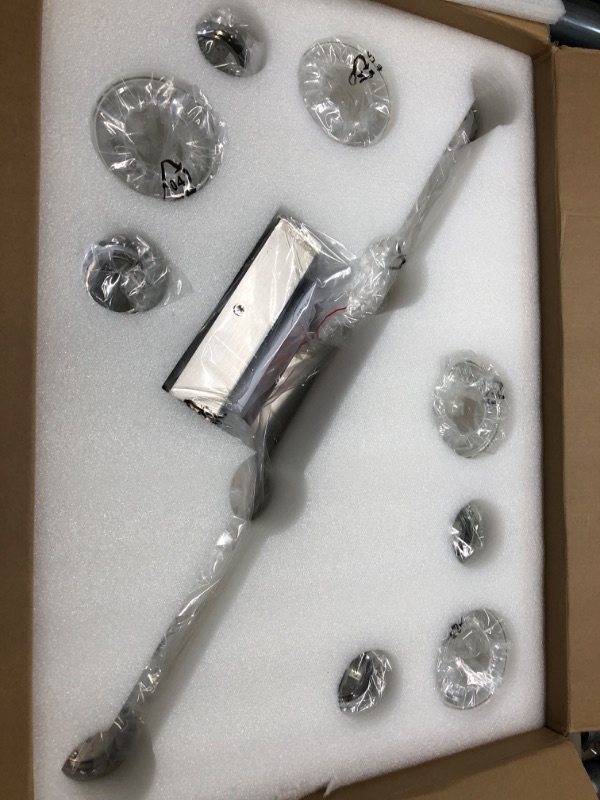 Photo 1 of Bathroom Light Fixtures, 4 Light Brushed Nickel Vanity Light Over Mirror, 3 Color LED Bathroom Vanity Lights with Crystal Bubble Glass, Dimmable Bubble Wall Sconce Lighting for Bathroom, Living Room