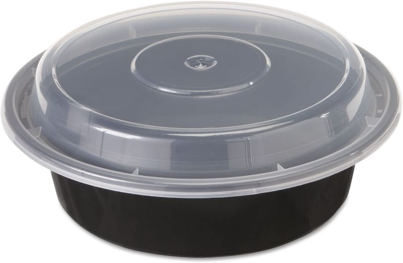 Photo 1 of 
16 OZ Microwaveable Black base with Clear Lid 50 CT [Kitchen]