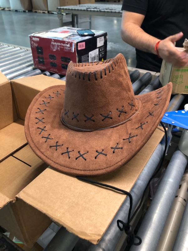 Photo 2 of Cowboy Hat - Brown Felt Cowboy Hat - Cowboy