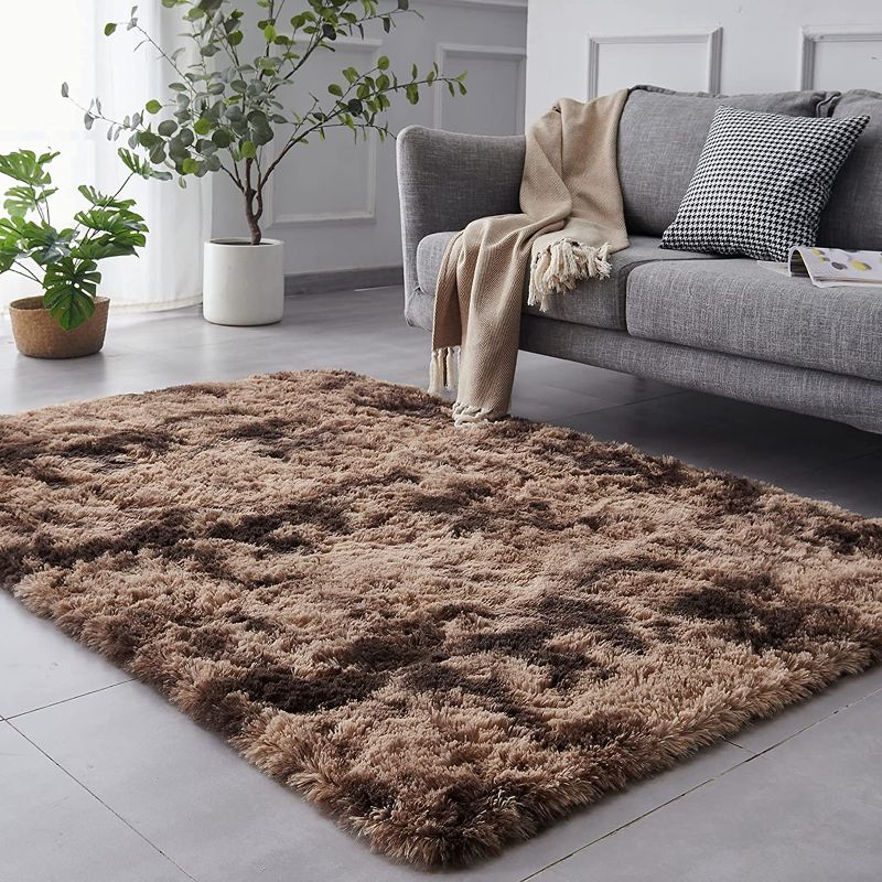 Photo 1 of 
TABAYON Shag Area Rug, 5x7 Ft Tie-Dyed Coffee Upgrade Anti-Skid Durable Rectangular Cozy Rug, High Pile Soft Throw Rug for Nursery Room Living Room
-coffee